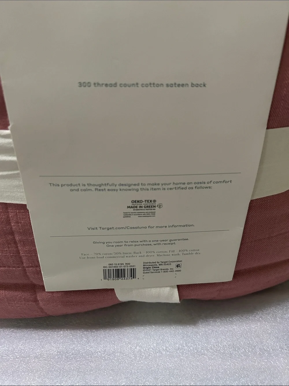 Casaluna King Heavyweight Linen Blend Quilt - Dusty Rose Pink